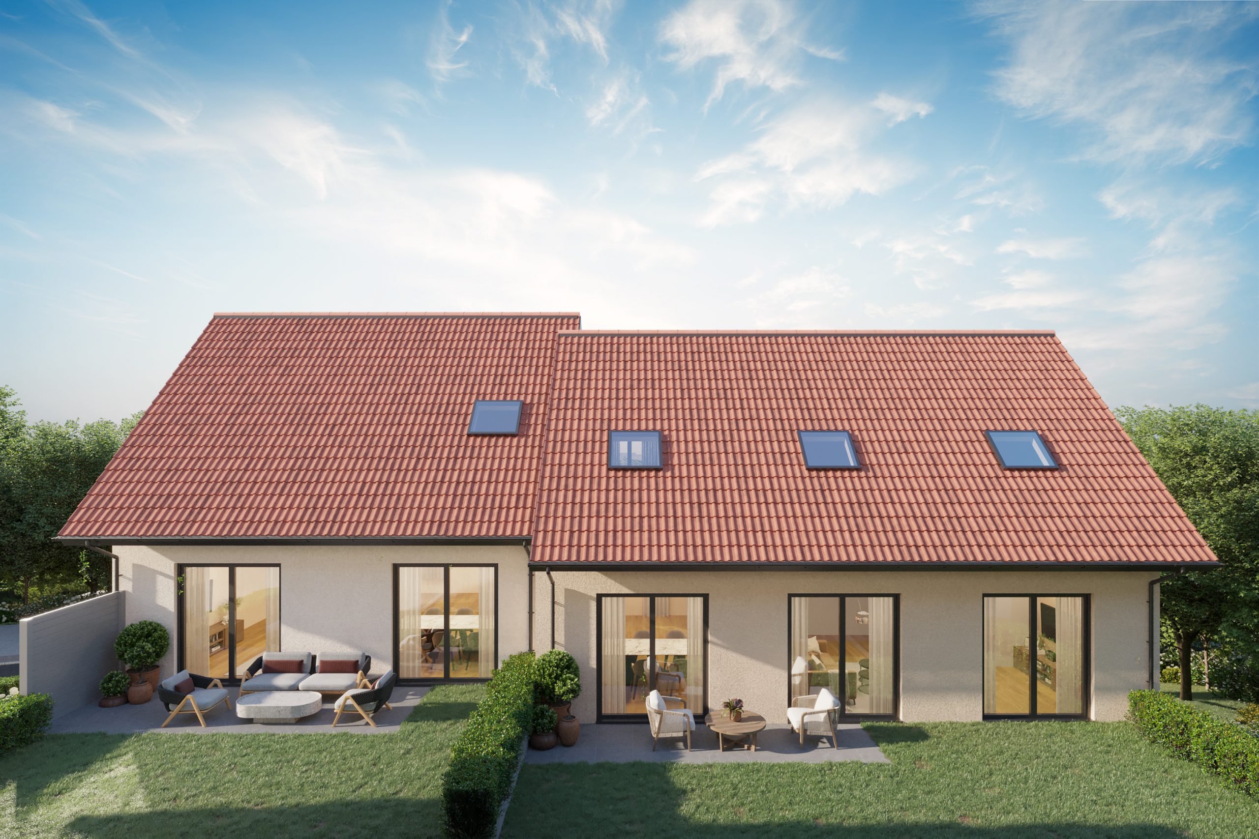 Haus 3 und Haus 4 - Gartenbereich